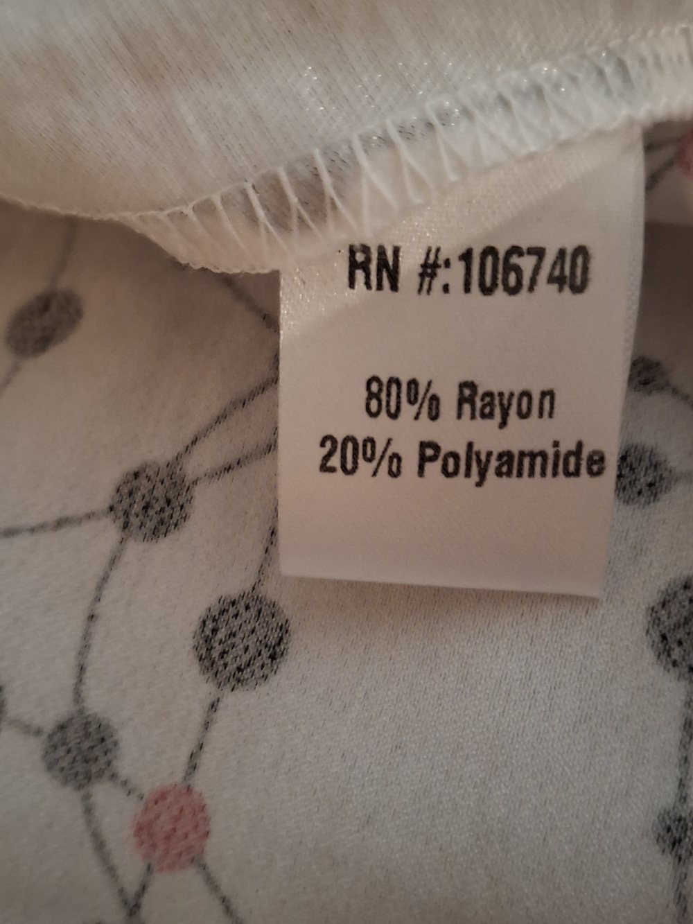 NorthStyle Women's White Button-Up Blouse with Black & Red Dot Pattern - Picture 6 of 7